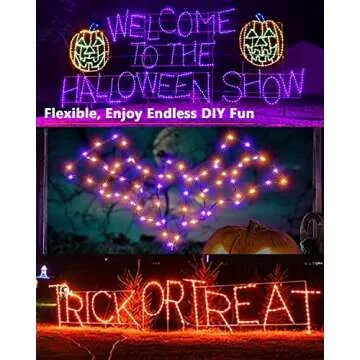 Brizled Halloween Orange & Purple Lights - 240 LEDs