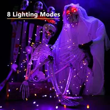 Brizled Halloween Orange & Purple Lights - 240 LEDs