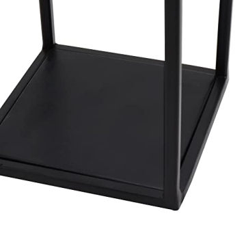 HPC Decor Modern Farmhouse Lantern Decor- Black Metal Candle Lanterns for Christmas- Lanterns Decorative w/Timer Flickering Candles for Living Room,Home,Indoor, Outdoor,Table,Fireplace Mantle Décor