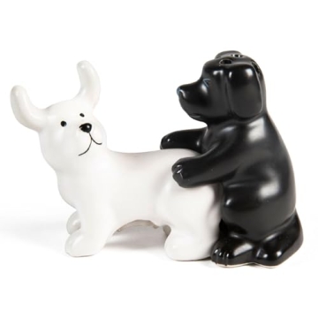 BigMouth Inc Puppy Pound Salt and Pepper Shaker Set, Funny Novelty Ceramic Shakers, Great Gift for D...
