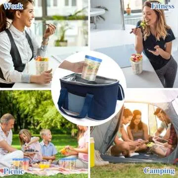 LEAWALK 32 Oz-12 Pack Reusable Freezer Storage Containers with Airtight Twist Top Lids, Plastic smoothie prep containers BPA-Free, for Kitchen Meal Prep, Microwave,Dishwasher and Freezer Safe