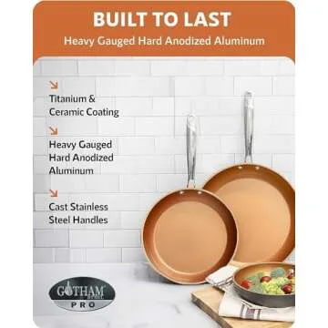 Gotham Steel Pro 20 Piece Cookware Set - Ultra Nonstick Quality