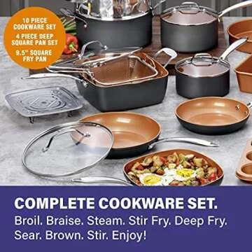Gotham Steel Pro 20 Piece Cookware Set - Ultra Nonstick Quality