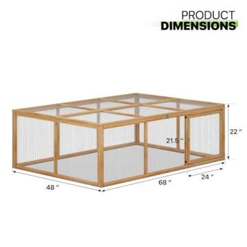Magshion Spacious Wooden Chicken Coop Bunny Rabbit Hutch