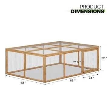 Magshion Spacious Wooden Chicken Coop Bunny Rabbit Hutch