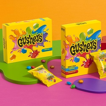 Gushers Snacks, Strawberry & Tropical Flavors, 12 Pack
