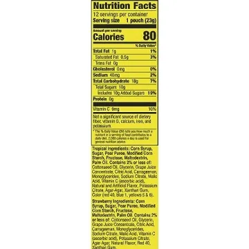 Gushers Snacks, Strawberry & Tropical Flavors, 12 Pack