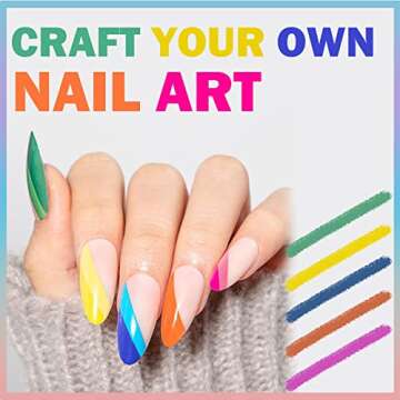 SAVILAND Gel Nail Polish Gel Liner Nail Art Set - 24 Colors Nail Art Polish with Thin Brush for Line Pulling, Gel Paint for Nails Art, Gel Nail Art Polish and Gifts for Women