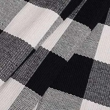 SEEKSEE Buffalo Plaid Rug - Stylish & Washable Doormats