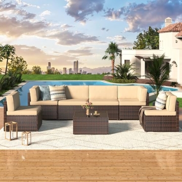 U-MAX 7 Piece Outdoor Furniture Set for Patios