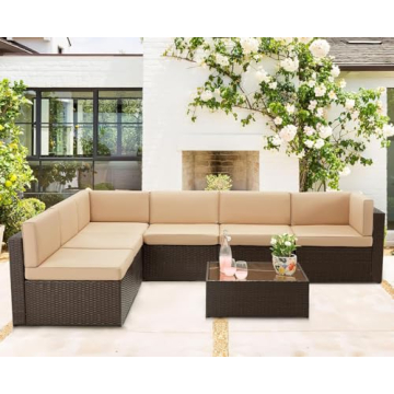 U-MAX 7 Piece Outdoor Furniture Set for Patios
