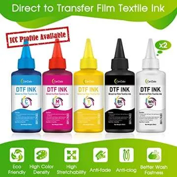 CenDale Premium DTF Ink 600ML- DTF Transfer Ink for PET Film, Refill for DTF Printers Epson ET-8550,...