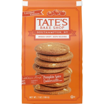 Tate's Pumpkin Spice Cookies with White Chocolate Chips
