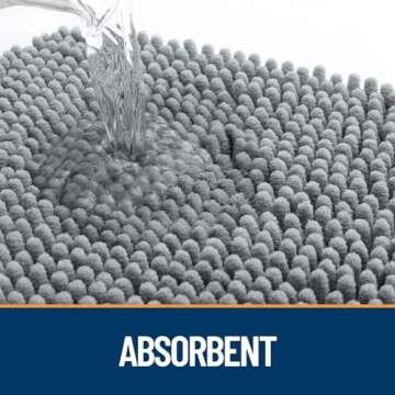 OLANLY Chenille Dog Door Mat for Muddy Paws 35x23