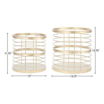 Rivet Modern Metal Wire Baskets Set - Stylish Storage Solutions