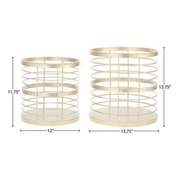 Rivet Modern Metal Wire Baskets Set - Stylish Storage Solutions