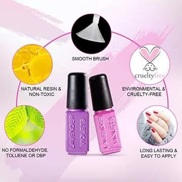 Lavender Violets Gel Nail Polish Kit with 18 Colors and Top Coats
