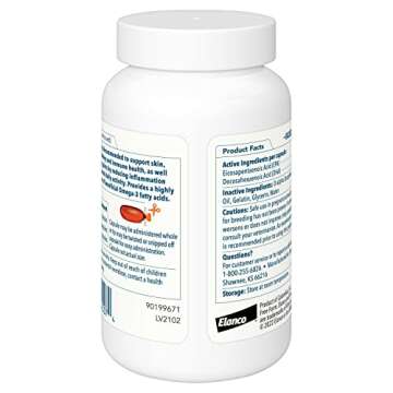 Free Form Snip Tips Omega-3 Fish Oil Liquid Supplement for Medium & Large Dogs, 60 Count