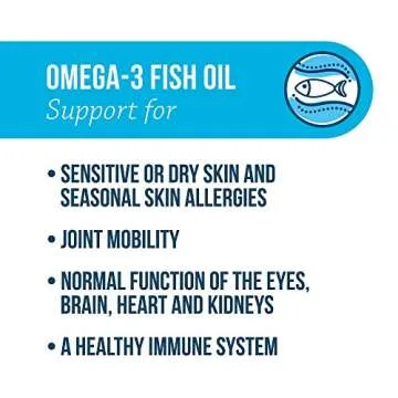 Free Form Snip Tips Omega-3 Fish Oil Liquid Supplement for Medium & Large Dogs, 60 Count