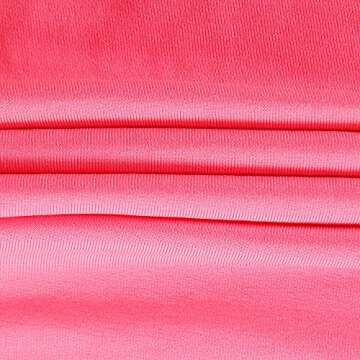 PRIMODA Women's Asymmetrical Bodycon Drawstring Ruched Midi Skirt with Thigh High Slit(Hot Pink L)