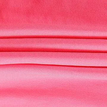 PRIMODA Women's Asymmetrical Bodycon Drawstring Ruched Midi Skirt with Thigh High Slit(Hot Pink L)