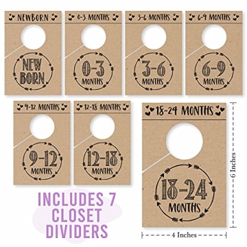 Rustic Nursery Closet Dividers for Baby Clothes Organization