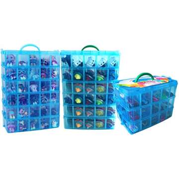 HOME4 No BPA Storage Organizer Carrying Case Box 30 Adjustable Compartments Compatible with Small Do...