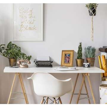 Fairwood Way Rattan and Wood Picture Frame - Boho or Coastal or Beach Photo Frame - Tabletop Stand and Wall Mount… (4" x 6" Opening)