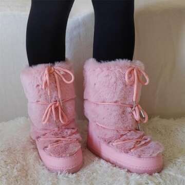 ZHENAIYISHENG Women's Faux Fur Winter Boots for Style
