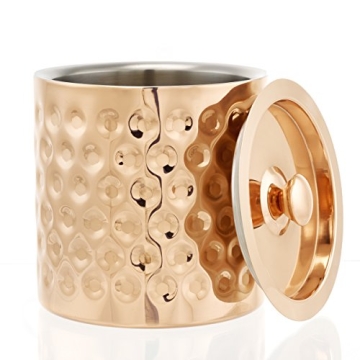 Old Dutch La Mode Copper Ice Bucket 3Qt with Tong