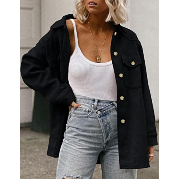 Stylish ZESICA Women's Casual Trench Coat with Pockets