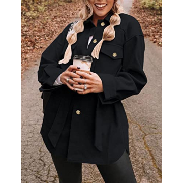 Stylish ZESICA Women's Casual Trench Coat with Pockets