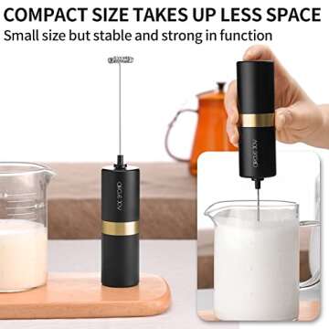 CIRCLE JOY Milk Frother Handheld - Portable Drink Mixer