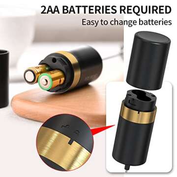 CIRCLE JOY Milk Frother Handheld - Portable Drink Mixer