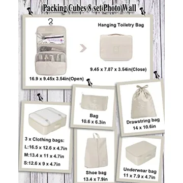 Fancyou Packing Cubes Set for Perfect Travel Organization