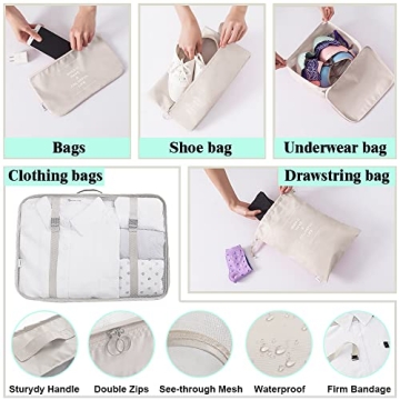 Fancyou Packing Cubes Set for Perfect Travel Organization