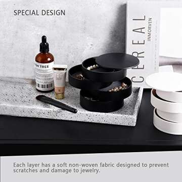 Stylish CONBOLA Jewelry Organizer for Women - Compact & Chic