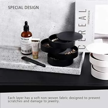 Stylish CONBOLA Jewelry Organizer for Women - Compact & Chic