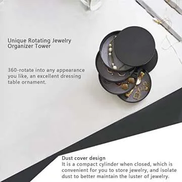 Stylish CONBOLA Jewelry Organizer for Women - Compact & Chic