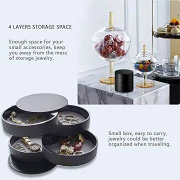 Stylish CONBOLA Jewelry Organizer for Women - Compact & Chic