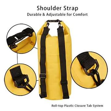 Bear Outdoor Dry Sack/ Waterproof Bag for Boating, Kayaking, Hiking, Snowboarding, Camping, Rafting, Fishing and Backpacking - Yellow 20L