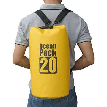 Bear Outdoor Dry Sack/ Waterproof Bag for Boating, Kayaking, Hiking, Snowboarding, Camping, Rafting, Fishing and Backpacking - Yellow 20L