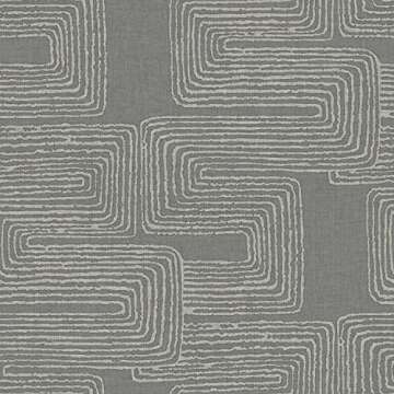 Nikki Chu Gray and Metallic Silver Peel and Stick Wallpaper