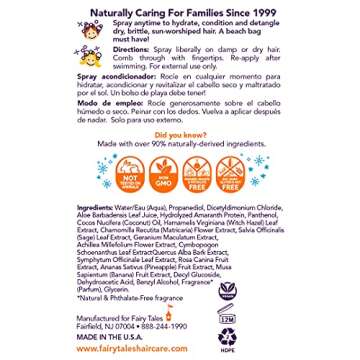 Fairy Tales Swimmer Conditioning Spray for Kids - 8 oz | Made with Natural Ingredients in the USA | ...