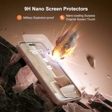 Loyal Bee Magnetic iPhone 15 Pro Case with Screen Protectors