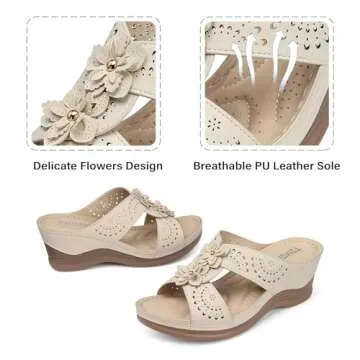 Comfortable Fashionable Womens Wedge Sandals for Summer