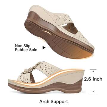 Comfortable Fashionable Womens Wedge Sandals for Summer