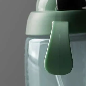 Tommee Tippee Starter Straw Cup, Easy Transition Toddler Cup For 6 Months+, 10oz, with Silicone Weighted Straw and Easy-Hold Handles, Pack of 2, Green