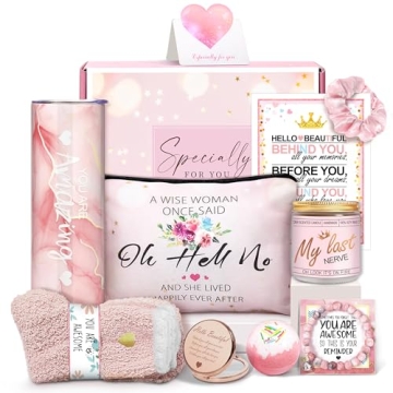 Spa Gifts Basket with Wine Tumbler - Perfect Birthday Gifts for Women