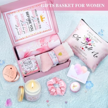Spa Gifts Basket with Wine Tumbler for Women